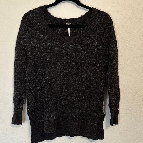 Free People Sweaters - Free People Jeepster Honeycomb High-Low Wool Tunic Sweater Size S